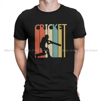 Винтажная футболка с круглым воротником, спортивная футболка с мячом для крикета, полиэстер, Оригинальная футболка, мужские топы, индивидуальность, Горячая распродажа